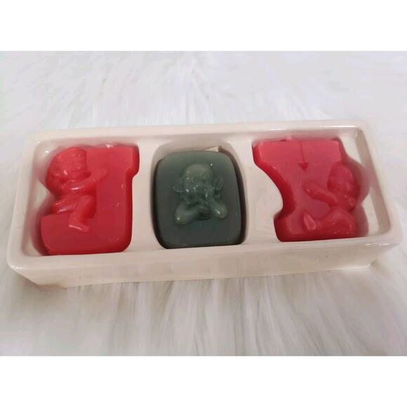 Vintage Elf Pixie Candle JOY Spell Out‎ Lot UNUSED Decor Kitschy Retro Christmas - Picture 6 of 7